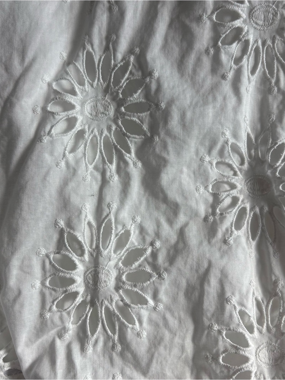 Zara White Eyelet Sleeveless Crop Top Sz L - Picture 6 of 12